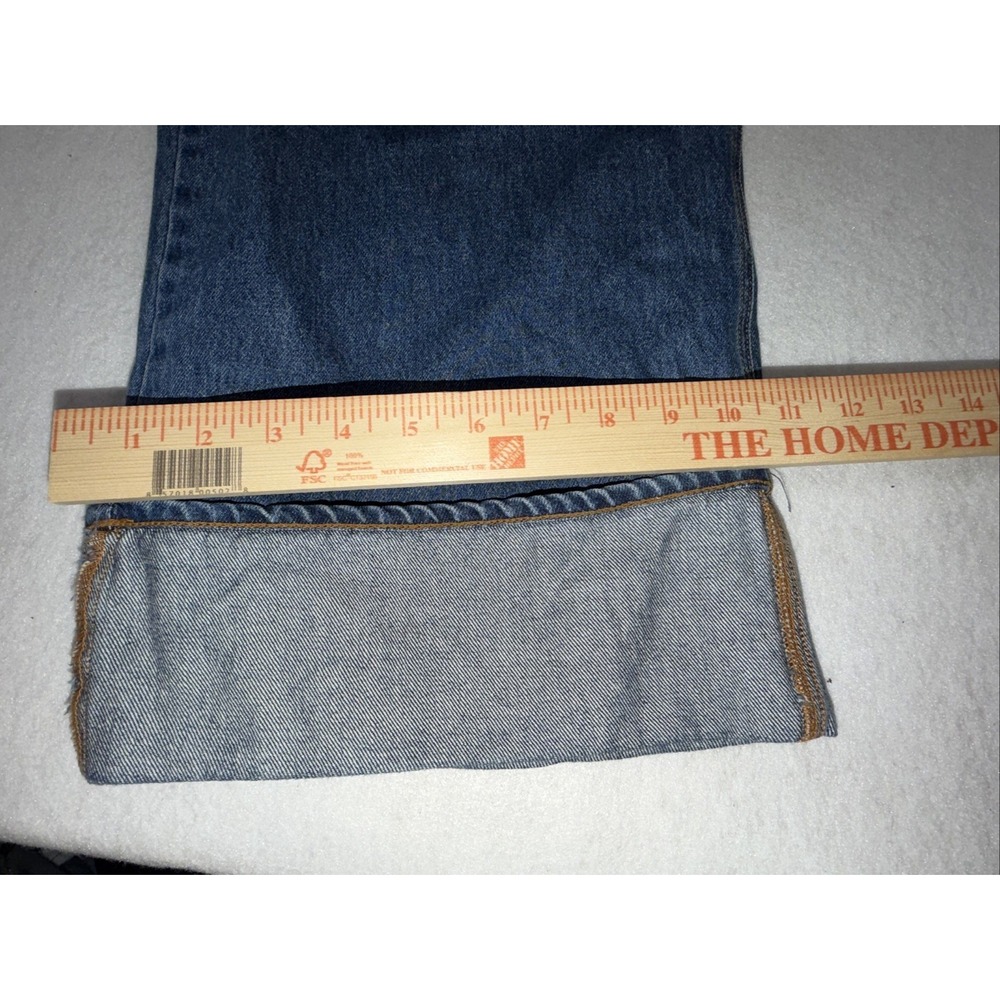 Veronica Beard Taylor Relaxed Wide Leg Jeans Blue Denim High Rise Cuffed Hem 30 - Picture 8 of 13